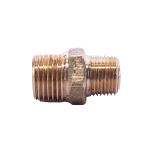 Niple 1/2" x 3/8" latão rosca NPT