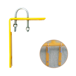 Suporte de parede L amarelo