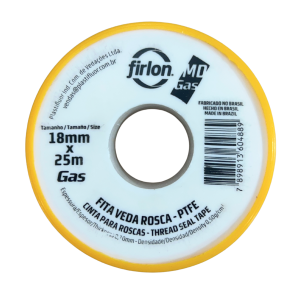 FITA V ROSCA FIRLON MD-GAS CARRETEL  18MMX25M
