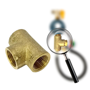 Tê 1/2 x 1/2 x 1/2 latão