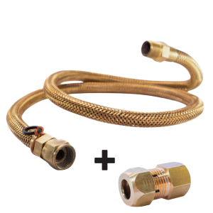 Flexível tomback 1,20m M/F + adaptador dako F