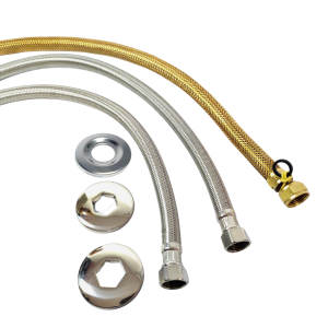 Kit flexíveis 60cm p/ aquecedores Rinnai e Lorenzetti GLP GN